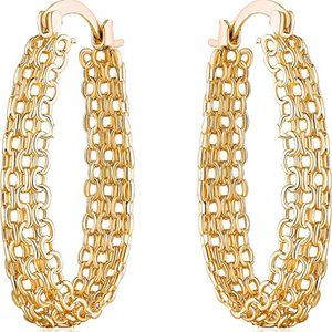 Anthro Gorgeous Filigree Hoop Earrings